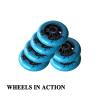 GROWTHLIN Inline Skate Replacement Wheels Outdoor & Indoor 85A 100mm Inline Skate Wheels Without Bearing (8-Pack) Options Available,Blue,100mm view 4