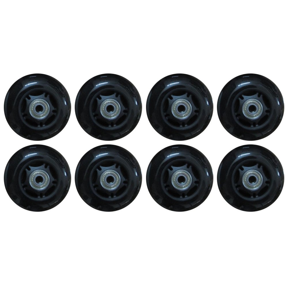 GROWTHLIN Inline Skate Replacement Wheels Outdoor & Indoor 8 Pack Inline Skate Wheels 82A with Bearings Furniture Wheels Replacement,60mm