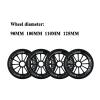 GROWTHLIN Inline Skate Replacement Wheels Outdoor & Indoor Inline Skate Wheels 90MM/100MM/110MM/125MM 85A (8-Pack) Inline Skates Replacement Wheel Race Racing Wheels 125MM view 2