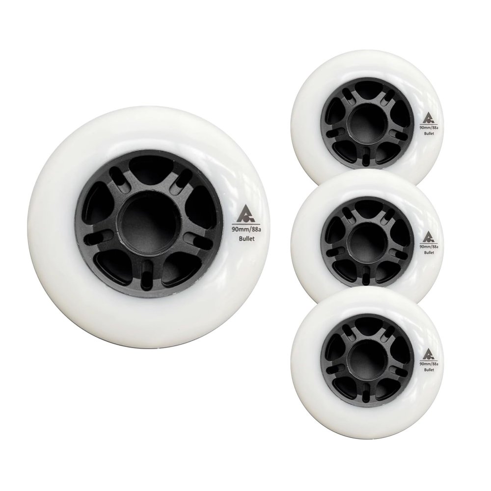 GROWTHLIN Inline Skate Replacement Wheels Outdoor & Indoor 4 Pack 88A Inline Skate WheeIs 76MM90MM Without Bearings Roller Skate Skating Wheels Roller Skate Wheel Replacement,76mm