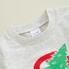 Socutebabe Toddler Baby Boys Christmas Outfit Farm Fresh Christmas Trees Crewneck Sweatshirt Long Sleeve Shirt Pants Clothes (Tree Car -Green, 2-3 Years) view 3