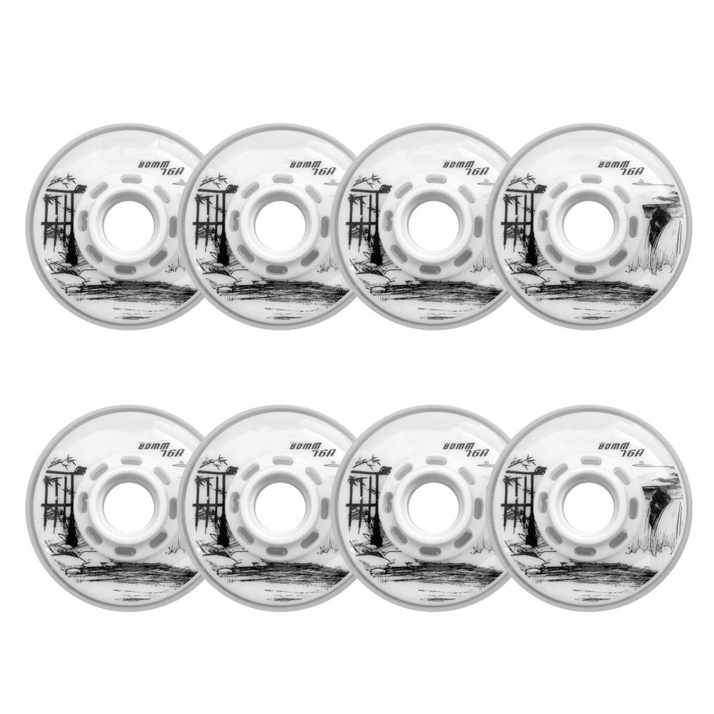GROWTHLIN Inline Skate Replacement Wheels Outdoor & Indoor 76A Inline Skate Wheels 4 Pack Replacement Competition Special Training Wheels - 72/76/80mm &,80mm