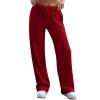 Baggy Wide Leg Sweatpants Women High Waisted Interior Drawstring Fleece Joggers with Pockets Comfy Lounge Sweat Pants Workout Jogging Pants Athletic Wide Leg Trousers Gym Pants Loose Cause Yoga Pants view 1