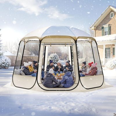 VEVOR Pop up Bubble Tent, 12 x 11.1 ft Waterproof & UV-Resistant, Clear Camping Tent Shelter, Outdoor Garden Dome Igloo Tents with Windows, 540 Panoramic View, for 10-12 Persons Patio Backyard