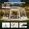 VEVOR Pop up Bubble Tent, 12 x 11.1 ft Waterproof & UV-Resistant, Clear Camping Tent Shelter, Outdoor Garden Dome Igloo Tents with Windows, 540 Panoramic View, for 10-12 Persons Patio Backyard view 3