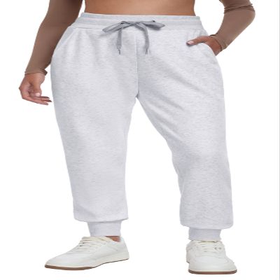 Heathyoga Fleece Lined Joggers for Women Thermal Sweatpants for Women Joggers with Pockets Workout Pants Running Pants White