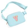 Gitus Gifts for 7 8 9 10 11 Year Old Girls Belt Bag Fanny Pack Crossbody Bags with Initial Letter Patch Birthday Gifts for Daughter Sister Friends Teen girls (Icing Blue-V) view 1