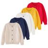 Baby Toddler Girls Boys Sweaters Warm Jacket Cotton Knit Cardigan Button Closure Coat Outwear 2 to 7 (Red, 4-5 Years) view 2