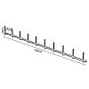 WIGING Boxing Gloves Storage Rack, Metal Wall-Mounted Boxing Glove Rack, Boxing Gloves Display Stand Holder for Gym Boxing Gym Training Facility(168x15cm) view 2