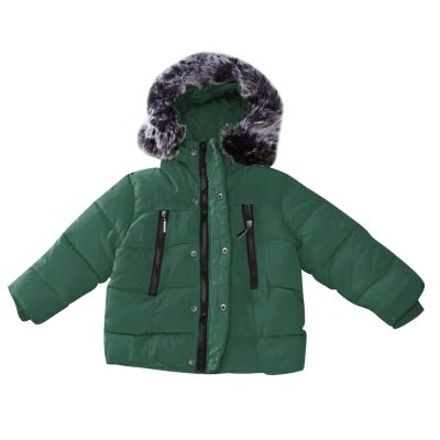 AIMAOMI Infant Baby Winter Coat Bear Hooded Jacket Warm Fleece Snowsuit Windproof Outerwear for (Green, 1-2 Years)