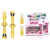 BUCKLOS Tubeless Presta Valve Stem 44 mm with Valve Core Removal Tool Pair Gold & Tubeless Rim Tape 30mm Width x 10m Length Bike Rim Tape Fit Most MTB/Road/Gravel Bike Wheel Carbon Tubeless Kit -2Pcs view 1