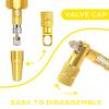 BUCKLOS Tubeless Presta Valve Stem 44 mm with Valve Core Removal Tool Pair Gold & Tubeless Rim Tape 30mm Width x 10m Length Bike Rim Tape Fit Most MTB/Road/Gravel Bike Wheel Carbon Tubeless Kit -2Pcs view 3