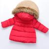 AIMAOMI Toddler Puffer Jacket Baby Winter Coat Cute Teddy Bear Hooded Jacket Fleece Outerwear Windproof (Red, 3-4 Years) view 3