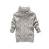 Baby Boys Girls Sweaters Knit Cable Turtleneck Toddler Soft Warm High Kids Long Sleeve Solid (Grey, 18-24 Months)