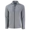Cutter & Buck Men's Heather Gray Kansas City Chiefs Peshastin Eco Fleece Recycled Raglan Tri-Blend Full-Zip Jacket view 2