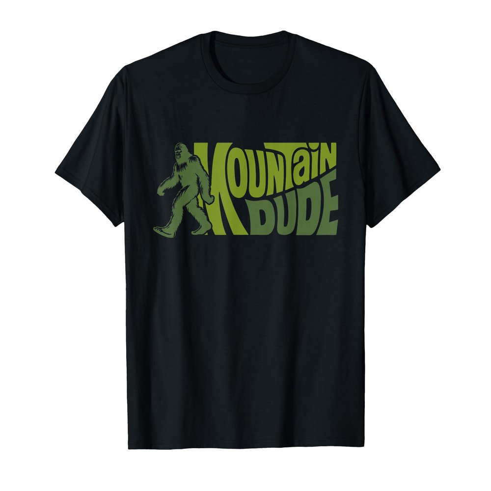 Mountain Dudes Bigfoot Sasquatch Rock On Hiking Outdoor T-Shirt