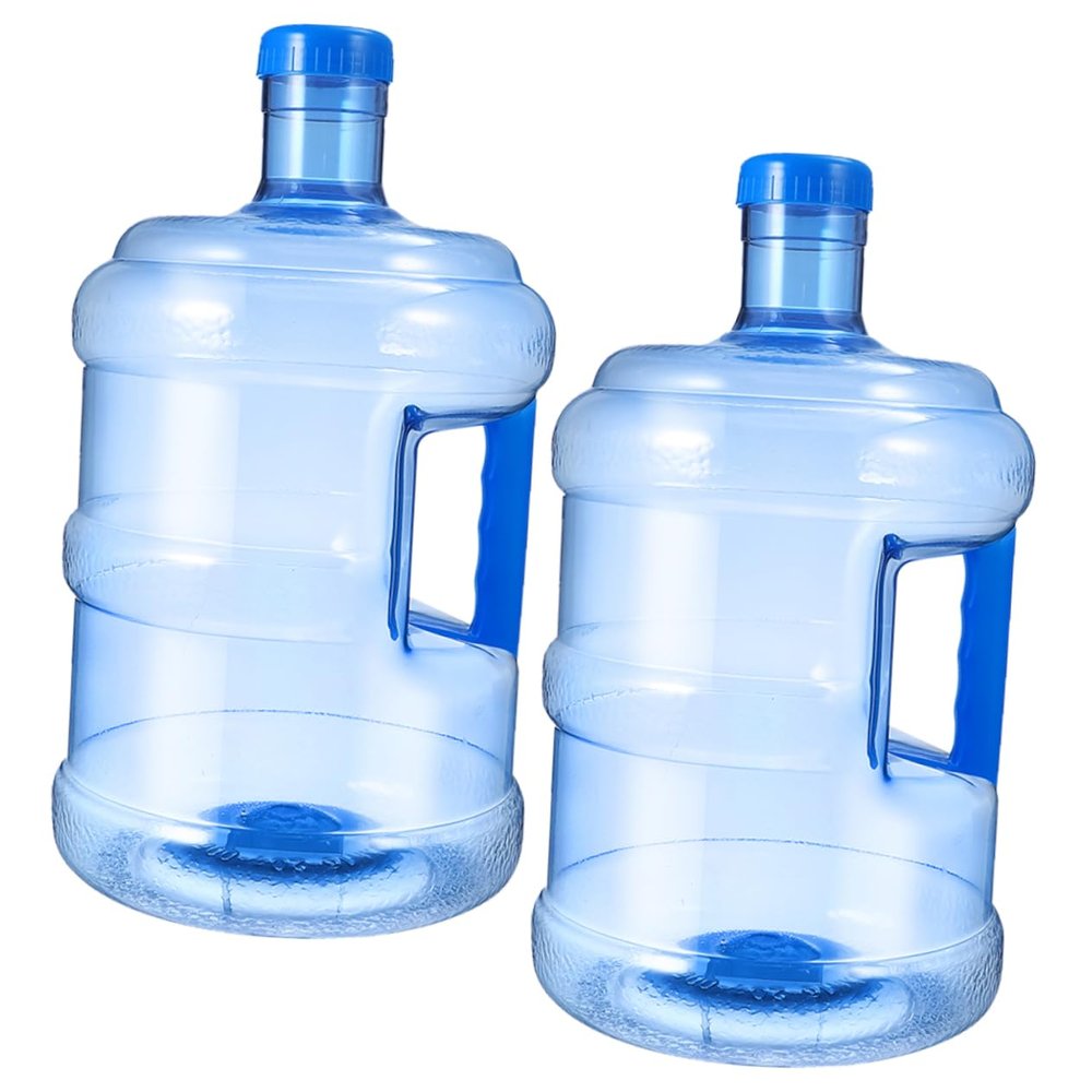WOONEKY 2pcs Portable Water Container Durable Pet Water Jug with Handle Design for Camping Hiking Outdoor Activities and Travel Storage