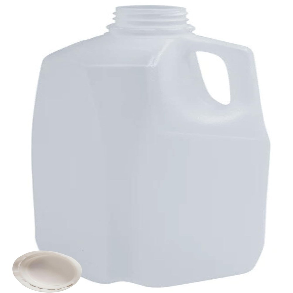 [48 Pack] Half Gallon Jugs Bottles (64 Oz) with Tamper Evident White Screw Caps  Great for Homemade Juices, Milk, Smoothies, Tea and Other Beverages - Food Grade BPA Free