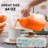 [48 Pack] Half Gallon Jugs Bottles (64 Oz) with Tamper Evident White Screw Caps  Great for Homemade Juices, Milk, Smoothies, Tea and Other Beverages - Food Grade BPA Free view 2