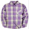 SELINK Girls Long Sleeve Flannel Shirt Kids Buffalo Plaid Button Down Shirt Cute Flannel Blouse Tops New Purple XXXL view 1