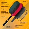 Boundless Pickleball Official Collegiate Licensed Team Paddles- Fiberglass Surface, Lightweight Core, Anti-Slip Sweat Absorbing Grip- USA Pickleball Association Approved Racket (Oklahoma) view 3