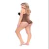 Shapewear Tummy Control Bodysuit for Women - Featherweight Scuba Suit Body Shaper for Snatched Waist, Sculpting & Slimming Compression - Open Bust Brief, Wear Your Own Bra - Mocha (L) view 3