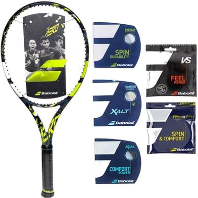 Babolat Pure Aero Tennis Racquet (Choice of Grip Size, Babolat String and Tension) (4 1/8)
