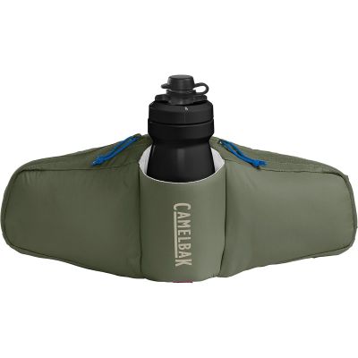 CamelBak Podium Flow 2 Waist Pack for Mountain Biking, Gravel Cycling - Contains 21 oz Podium Dirt Series Bike Bottle, Dusty Olive