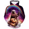 Zenzenze Sloth Donut Hoodies for Boys Girls 3D Printed Hooded Sweatshirts Long Sleeve Pullover Hoodie with Pocket 6-16 Years view 1