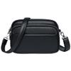 ALINUOYQ Crossbody Bag for Women Multi Pockets Handbag PU Leather Solid Hobo Bag Zipper Square Bag for Travel Shopping (Black) view 1
