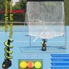 Tennis Ball Machine, Portable Tennis Ball Tosser, Tennis Ball Launcher with 4 Adjustable Levels and 2 Power Supply Methods, Can Hold Around 30 Balls, for Beginner Tennis Training view 3