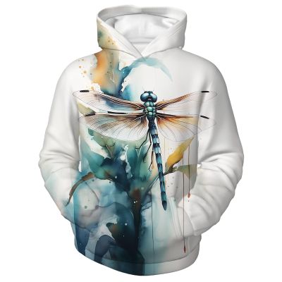 Zenzenze Dragonfly Hoodies for Boys Girls 3D Printed Hooded Sweatshirts Long Sleeve Pullover Hoodie with Pocket 6-16 Years