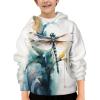 Zenzenze Dragonfly Hoodies for Boys Girls 3D Printed Hooded Sweatshirts Long Sleeve Pullover Hoodie with Pocket 6-16 Years view 2