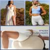 CAMPSNAIL Workout Biker Shorts Women - 3"/5"/8" High Waisted Tummy Control Spandex Booty Volleyball Shorts for Yoga Dance White view 2