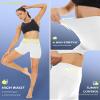 CAMPSNAIL Workout Biker Shorts Women - 3"/5"/8" High Waisted Tummy Control Spandex Booty Volleyball Shorts for Yoga Dance White view 3