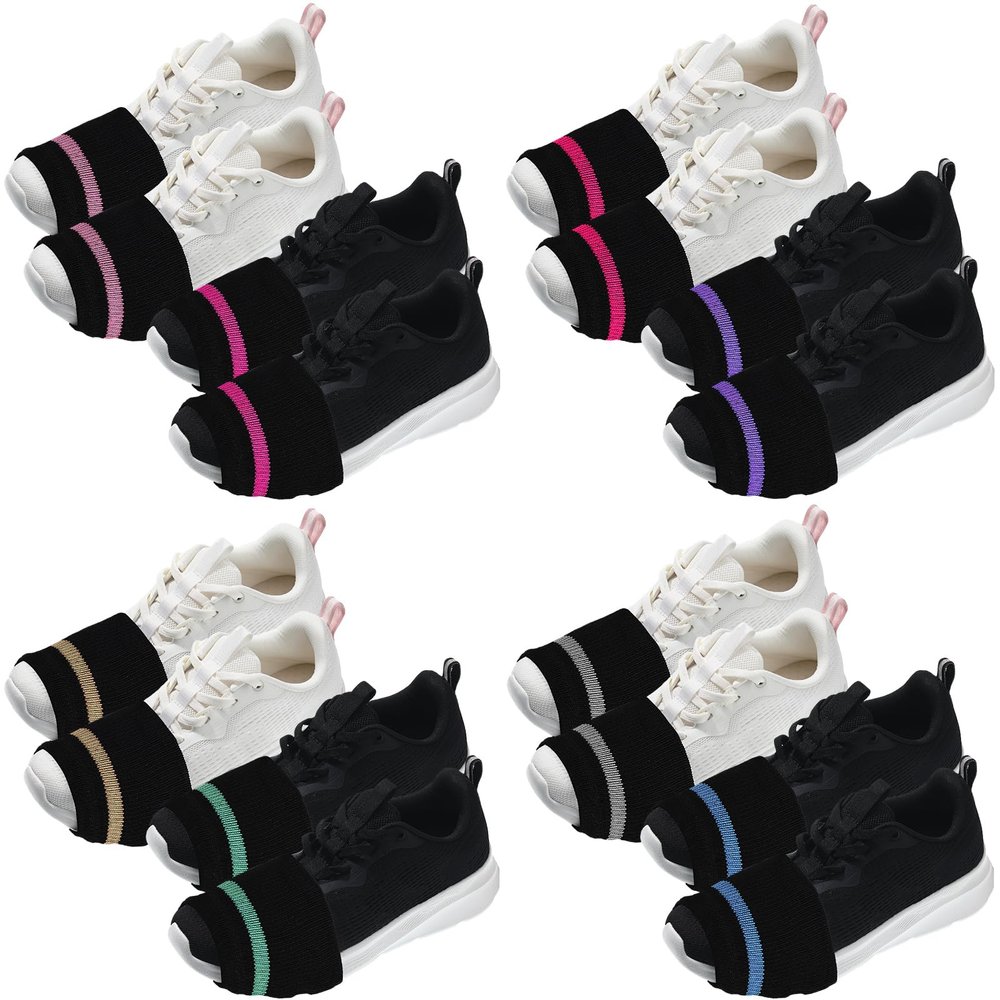 Haysandy 8 Pairs Dance Shoe Covers Over Shoes Socks for Dancer Women(M,Light Color,Natural Style)