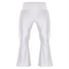 Sinleey Men High Waist Fringe Flared Pants Ballroom Dance Pants Modern Dance Pants Disco Trousers White Large view 3
