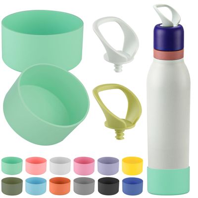 4pack Silicone Boot for Owala FreeSip Twist Water Bottle 24oz,Anti-Slip Bottom Protective for Owala FreeSip Twist (2+2 Green)