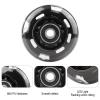 Wheelgoo 8pcs Inline Skate Wheels Led Light-Up Wheels 64/70/72/76/80mm w/Bushings 85-88A for Kids and Youth Beginners Children's Inline Skates Indoor/Outdoor Use (Black, 64mm) view 3