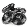 Wheelgoo 8pcs Inline Skate Wheels Led Light-Up Wheels 64/70/72/76/80mm w/Bushings 85-88A for Kids and Youth Beginners Children's Inline Skates Indoor/Outdoor Use (Black, 64mm) view 4