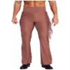 Sinleey Men High Waist Fringe Flared Pants Ballroom Dance Pants Modern Dance Pants Disco Trousers Dusty Pink Large