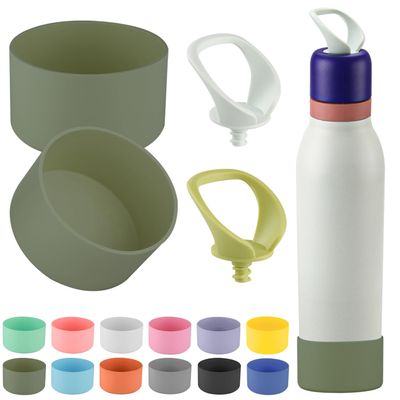 4pack Silicone Boot for Owala FreeSip Twist Water Bottle 24oz,Anti-Slip Bottom Protective for Owala FreeSip Twist (2+2 Military green)