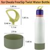 4pack Silicone Boot for Owala FreeSip Twist Water Bottle 24oz,Anti-Slip Bottom Protective for Owala FreeSip Twist (2+2 Military green) view 3