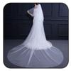 Flimire 118 Long Wedding Veils for Bride 2 Tiers Cathedral Length Bridal Veil Soft Tulle Metal Comb Simple Wedding Veils (White) view 1