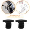 YINETTECH 2 Sets TC4 Titanium Disc Brake Bleed Screws with O-Rings M5x8.5mm Compatible with Shimano M985/M988/M9020 Hydraulic Caliper Y8RM98010 Black view 3