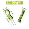 Gosknor Golf Divot Repair Tool, Stainless Steel Divot Repair Tool Foldable Pop-up Divot Turf Fork Golf Metal Putting Fork Golf Turf Fork Ball Marker Divot Tool for Golf Lover (Light Green) view 2