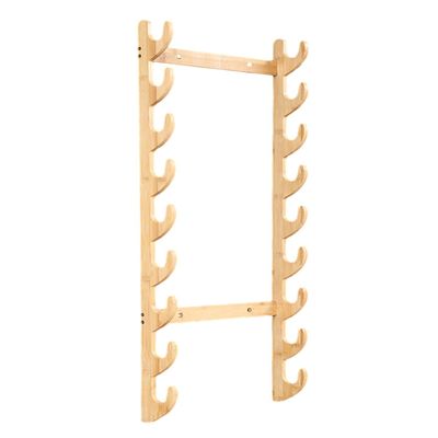 Bamboo Katana Samurai Sword Hanger - 1-13 Tiers Sword Display Wall Mount, Vertical Martial Arts Weapons for Tanto/Genji/Axe