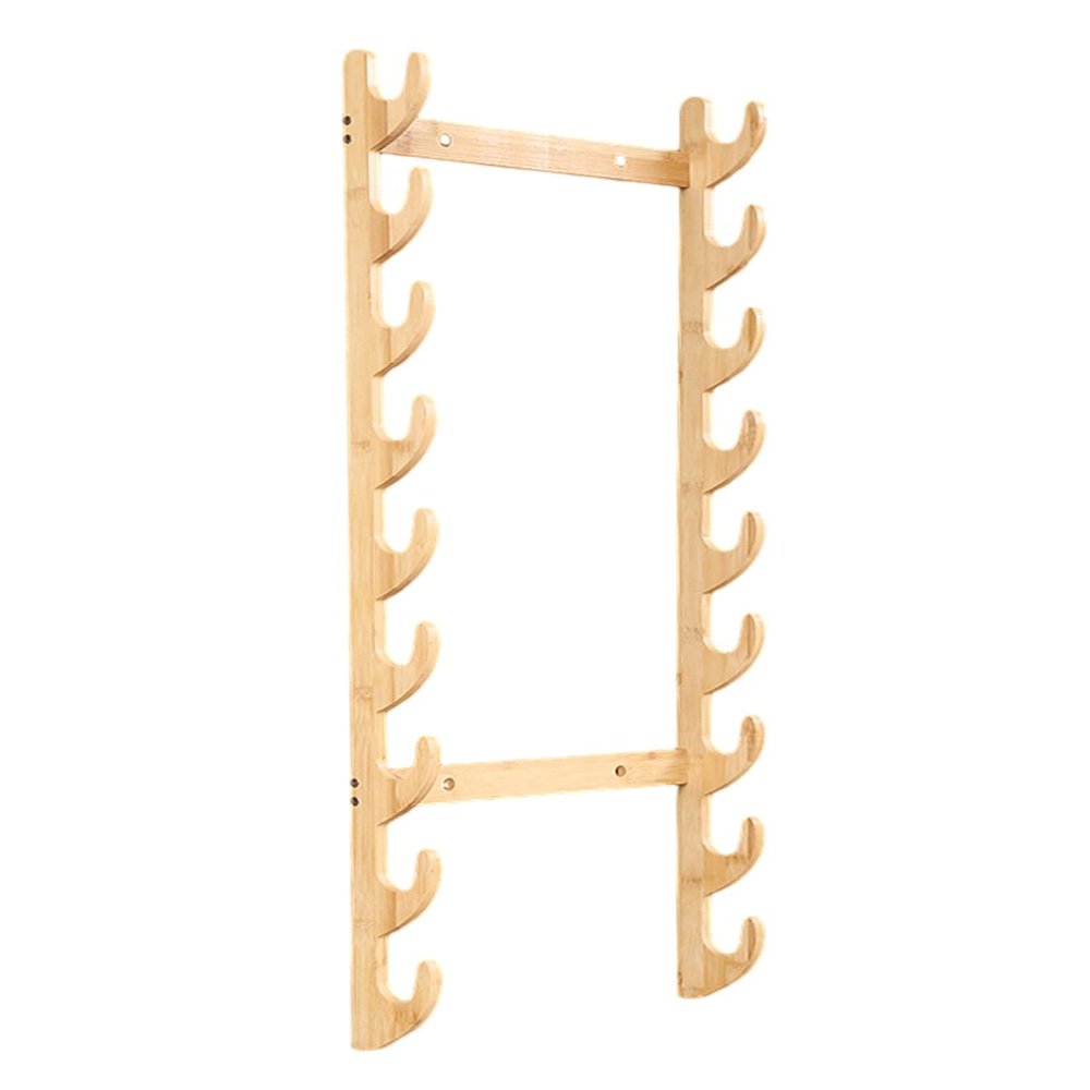 Bamboo Katana Samurai Sword Hanger - 1-13 Tiers Sword Display Wall Mount, Vertical Martial Arts Weapons for Tanto/Genji/Axe