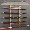 Bamboo Katana Samurai Sword Hanger - 1-13 Tiers Sword Display Wall Mount, Vertical Martial Arts Weapons for Tanto/Genji/Axe view 3