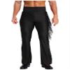 Sinleey Men High Waist Fringe Flared Pants Ballroom Dance Pants Modern Dance Pants Disco Trousers Black Large